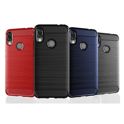 Xiaomi Redmi 5 Plus Hoesje - Carbon Fiber Textuur Shockproof Case TPU Cover Grijs