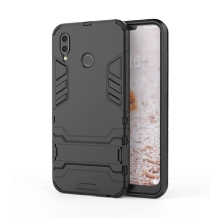 iPhone XS - Robotic Armor Case Cover Cas TPU Hoesje Zwart + Kickstand