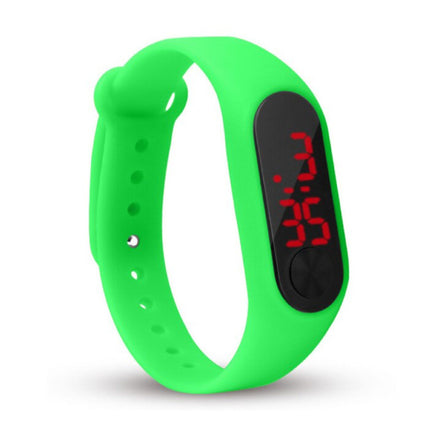 Digitaal Horloge Polsband - Silicoon Bandje LED Scherm Sport Fitness - Groen