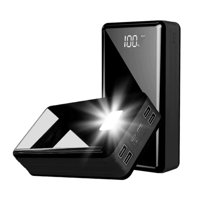 80.000mAh Powerbank met 4 Poorten - Ingebouwde Zaklamp - Externe Noodaccu Batterij Oplader Charger Rood