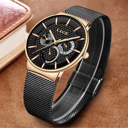 Luxe Horloge Heren - Anoloog Kwarts Uurwerk voor Mannen Goud