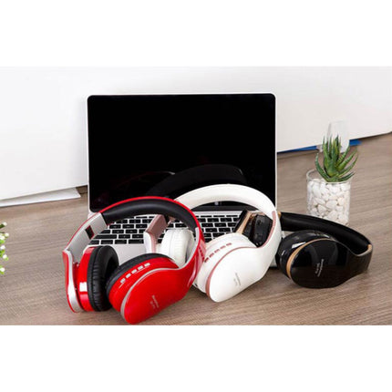P18 Bluetooth Koptelefoon met Opbergtasje - Opvouwbaar Headset DJ Headphones Wit