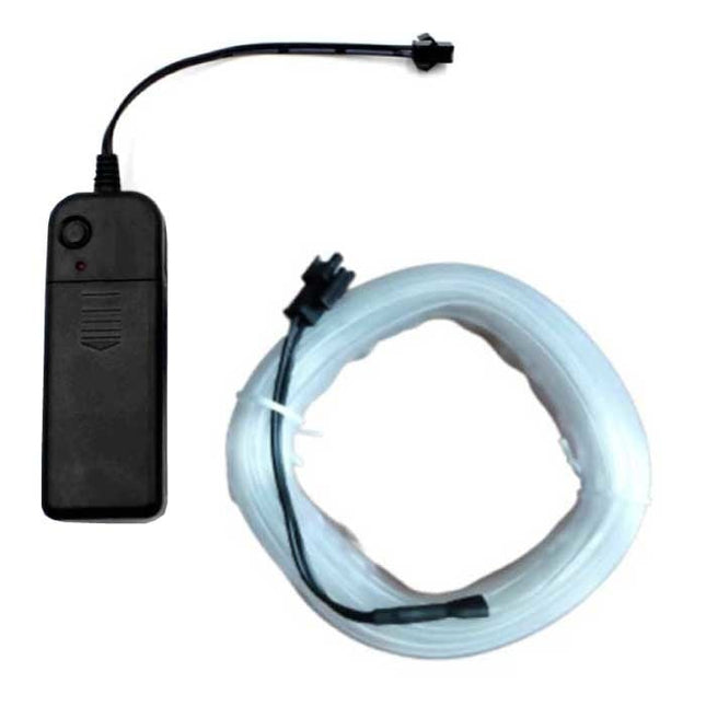 Neon LED Strip 1 Meter - Flexibele Verlichting Tube met  AA Batterij Adapter Waterdicht Ijsblauw