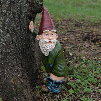 Ondeugende Tuinkabouter - Decor Standbeeld Ornament Hars Tuin Bureau