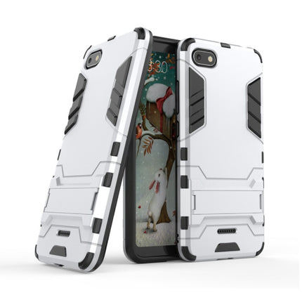 iPhone 6 - Robotic Armor Case Cover Cas TPU Hoesje Wit + Kickstand 