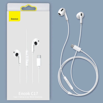 C17 Oordopjes met Microfoon - USB-C Oortjes Volumebeheer Oortelefoon - Wit