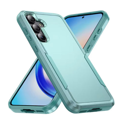 Samsung Galaxy A15 Armor Hoesje - Militaire Kwaliteit PC + TPU Cover - Groen