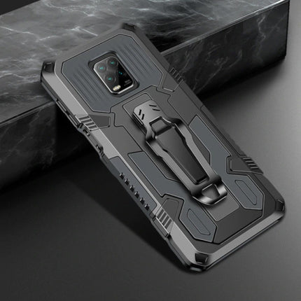 Xiaomi Mi Note 10 Pro Hoesje  - Magnetisch Shockproof Case Cover Cas TPU Grijs + Kickstand