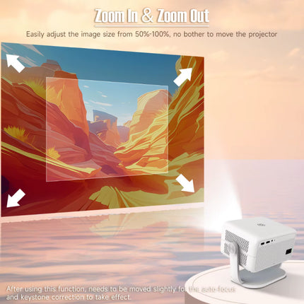 L018 Mini Projector - 650 ANSI Lumen - Screen Mirroring Beamer Home Media Speler - Wit