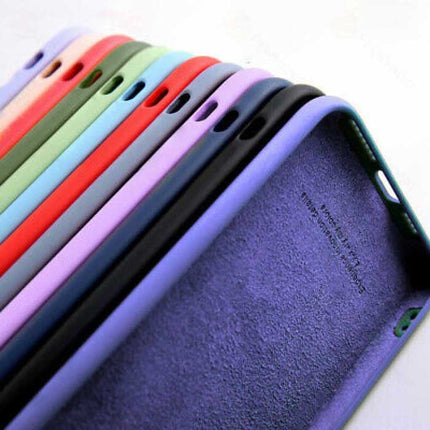 Xiaomi Redmi Note 9 Pro Square Silicone Hoesje - Zachte Matte Case Liquid Cover Zwart