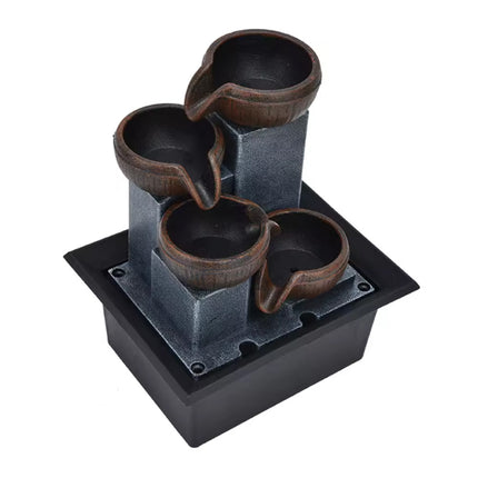 Sier Waterval Modern - Feng Shui Fontein Hars Decoratie