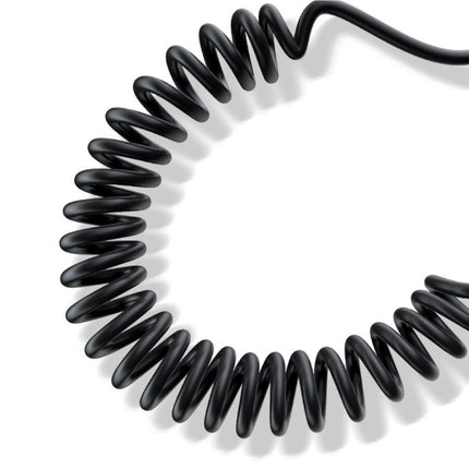 66W USB-C naar USB-C Spiraal Oplaadkabel - 1 meter - Power Delivery (PD) Type C Oplader Data Kabel Zwart