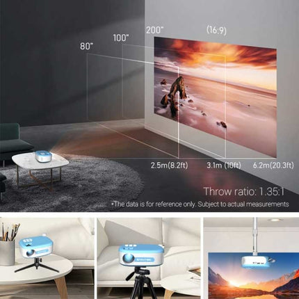 C520 Mini LED Projector - Scherm Beamer Home Theater Media Speler Wit-Blauw