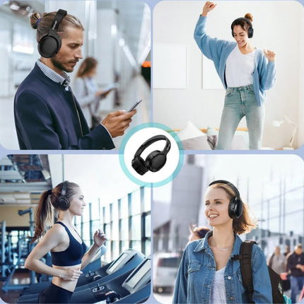 ANC918B Draadloze Koptelefoon met Microfoon - HiFi Stereo Bluetooth 5.1 Headset Zwart