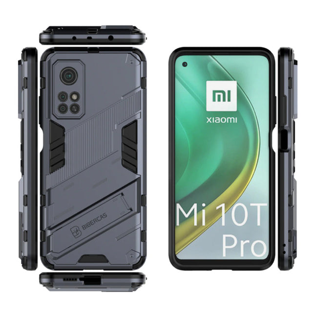 Xiaomi Poco F3 Hoesje met Kickstand - Shockproof Armor Case Cover Grijs