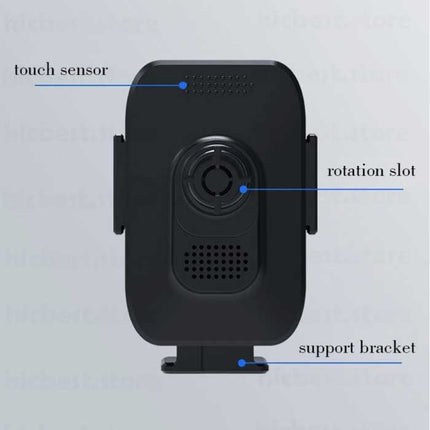 Qi Draadloze Autolader 15W - Airvent Clip Oplader Universeel Wireless Car Charging Pad Zwart