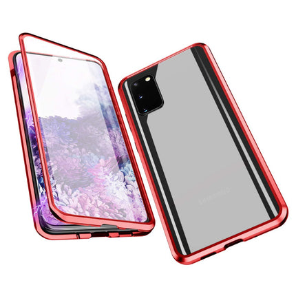 Samsung Galaxy S20 Plus Magnetisch 360° Hoesje met Tempered Glass - Full Body Cover Hoesje + Screenprotector Rood