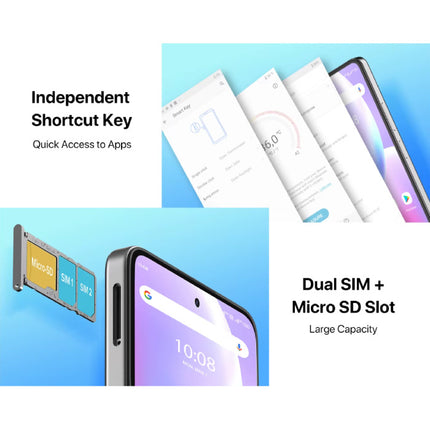 A11 Pro Max Smartphone - 6.8" FHD+ Display - 4 GB RAM - 128 GB Opslag - 48 MP Camera - 5150mAh Batterij - Zwart