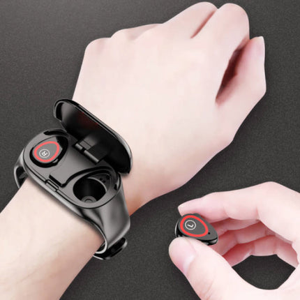 M1 Sports Smartwatch + TWS Draadloze Oortjes Earphones Ingebouwd Fitness Sport Activity Tracker Smartphone Horloge Ear Buds Oortelefoon iOS Android