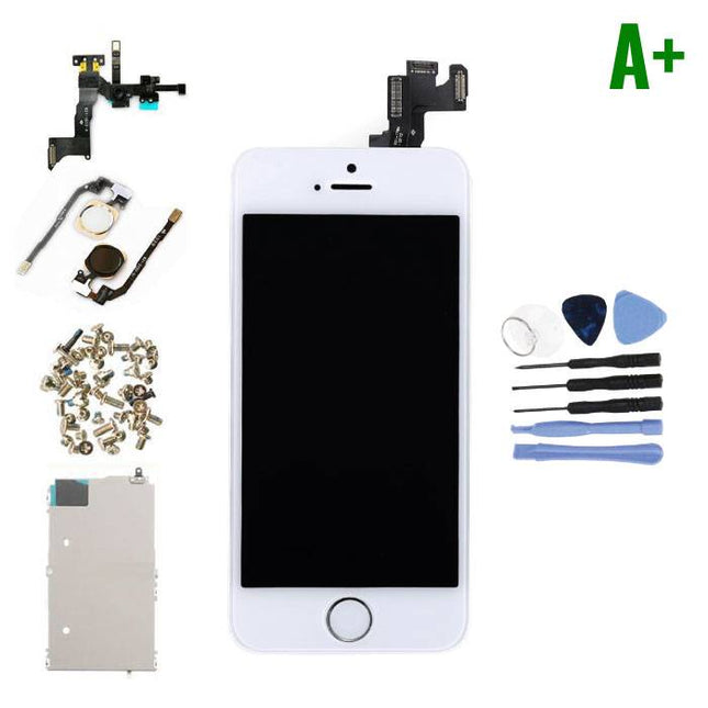 iPhone 5S Voorgemonteerd Scherm (Touchscreen + LCD + Onderdelen) A+ Kwaliteit - Wit + Gereedschap