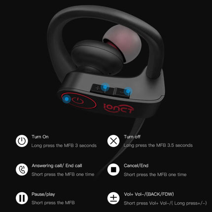 U8 TWS Draadloze Oortjes Bluetooth 5.0 Ear Wireless Buds Earphones Earbuds 110mAh Oortelefoon Zwart