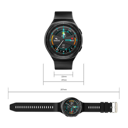 MT-3 Smartwatch met Luidspreker en Hartslagmonitor -  Fitness Sport Activity Tracker Silica Gel Bandje Horloge iOS Android Zwart