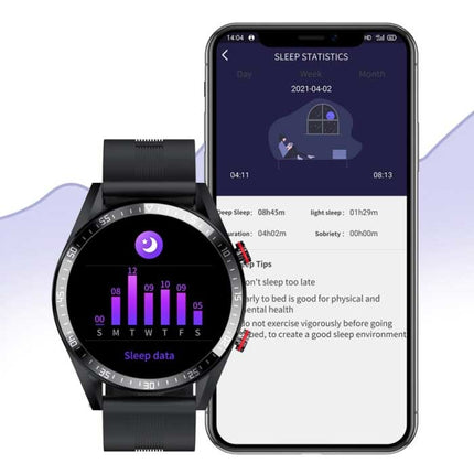 Smartwatch met Extra Bandje - Bloeddrukmeter en Zuurstofmeter - Fitness Sport Activity Tracker Horloge iOS Android - Staal Bandje Zwart