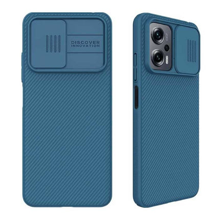 Xiaomi Poco X4 GT (5G) CamShield Hoesje met Camera Slide - Shockproof Case Cover Blauw