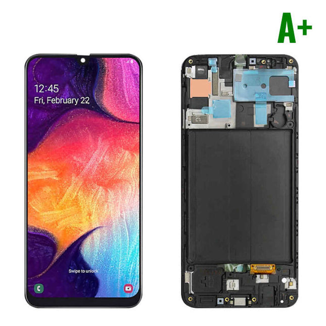 Samsung Galaxy A50 A505 Scherm (Touchscreen + AMOLED + Onderdelen) A+ Kwaliteit - Zwart