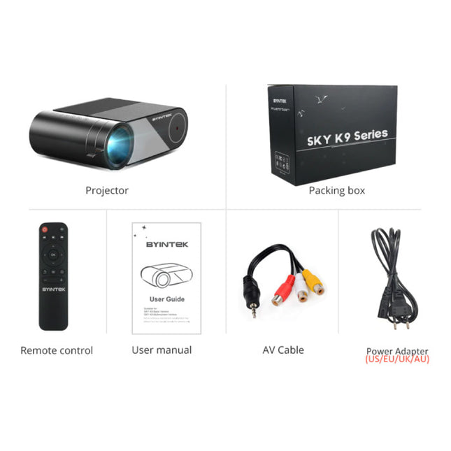 K9 Mini LED Projector - Android OS Scherm Beamer Home Media Speler