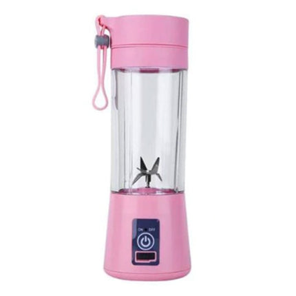 Draagbare Blender met 6 Freesmessen  - Portable Smoothie Maker Juicer Sapcentrifuge Roze