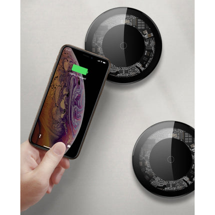 15W Qi Universele Draadloze Oplader Wireless Charging Pad Zwart