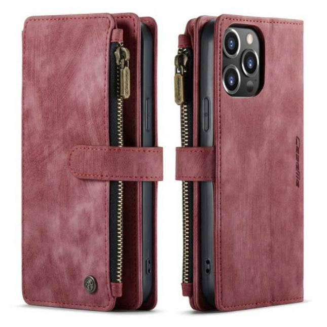 iPhone 11 Pro Max Leren Flip Case Portefeuille - Wallet Cover Cas Hoesje Rood