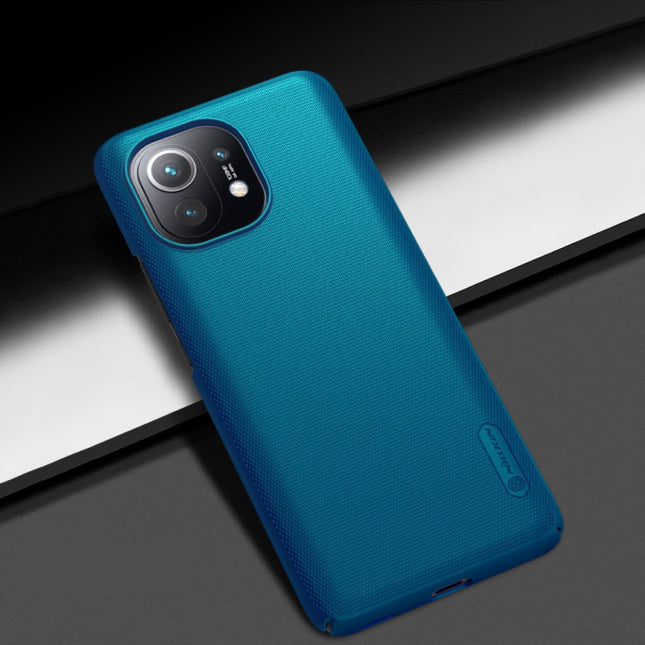 Xiaomi Mi 11 Frosted Shield Hoesje - Shockproof Case Cover Cas Blauw