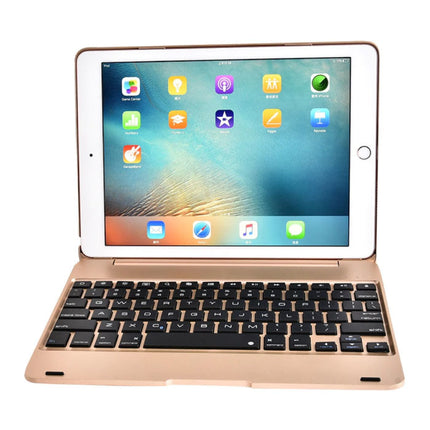 Toetsenbord Hoes voor iPad 9.7" - QWERTY Multifunctionele Keyboard Bluetooth Aluminium Smart Cover Case Hoesje Goud