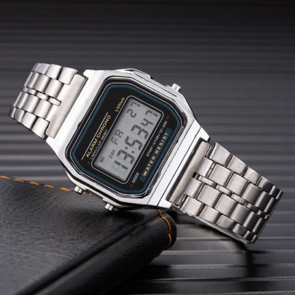 TMC212 Digitale Horloge - Polshorloge 3 ATM Waterdicht - Zilver