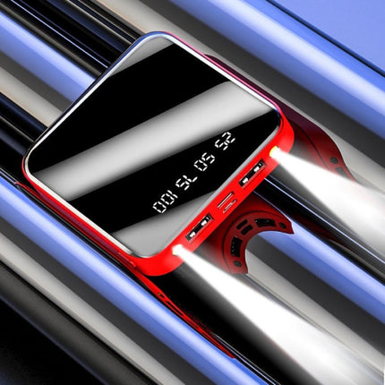 Mini Externe 20.000mAh Powerbank 2x USB LED Display Noodaccu Batterij Oplader Charger Rood