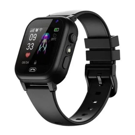 Kids Smartwatch met GPS Tracker - Voor Kinderen Smartband Smartphone Horloge - Zwart 