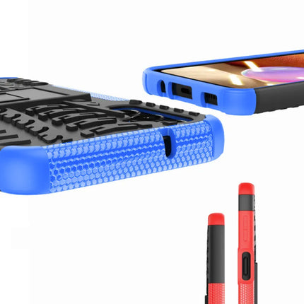 Samsung Galaxy A04S Hoesje met Kickstand - Shockproof Cover Case Zwart