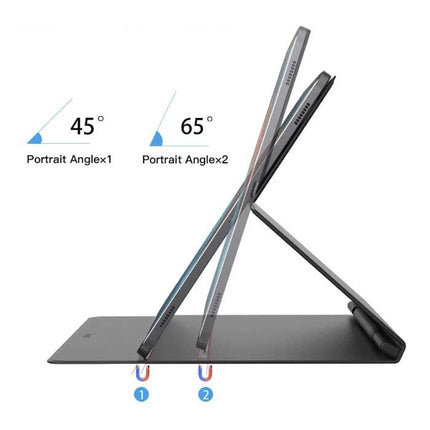 Samsung Galaxy Tab S8 Plus (12.4") Magnetische Cover Vouwbaar - Multifunctioneel Hoesje Case met Kickstand Blauw