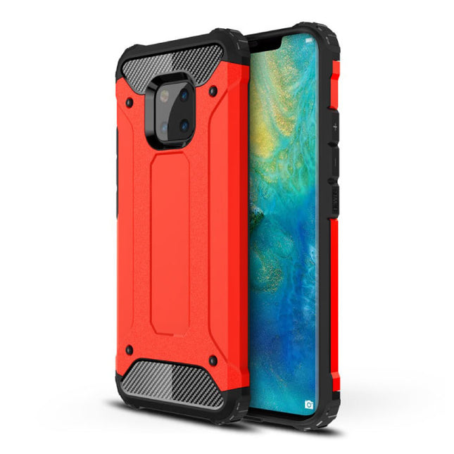 Huawei Honor 20 Armor Case - Silicone TPU Hoesje Cover Cas Rood