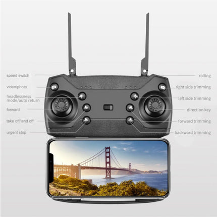 E88 Mini RC Drone met 4K Camera - WiFi Quadcopter met One Key Auto Return - Wit