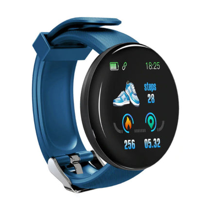 Originele D18 Smartwatch Curved HD Smartphone Sport Fitness Sport Activity Tracker Horloge iOS Android iPhone Samsung Huawei Blauw