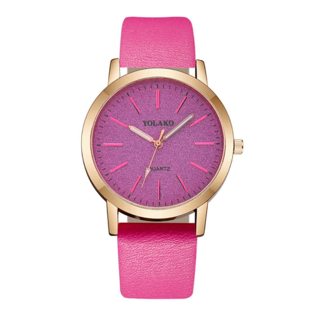 Kwarts Horloge Dames - Anoloog Luxe Uurwerk voor Vrouwen Magenta