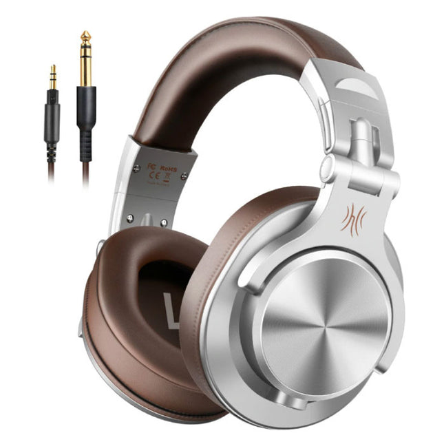 A71 Gaming Studio DJ Koptelefoon met 6.35mm en 3.5mm AUX Aansluiting - Zilver