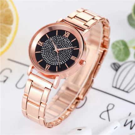 Horloge Luxe Dames - Anoloog Kwarts Uurwerk voor Vrouwen Zwart