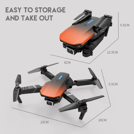 E88 Mini RC Drone met 4K Camera - WiFi Quadcopter met One Key Auto Return - Zwart