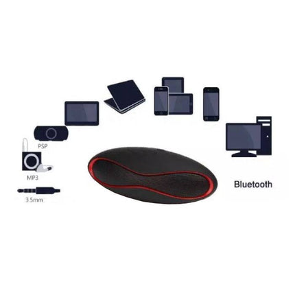 Mini X6 Rugby Wireless Draadloze Stereo Speaker Luidspreker Box Bluetooth 3.0 Zwart