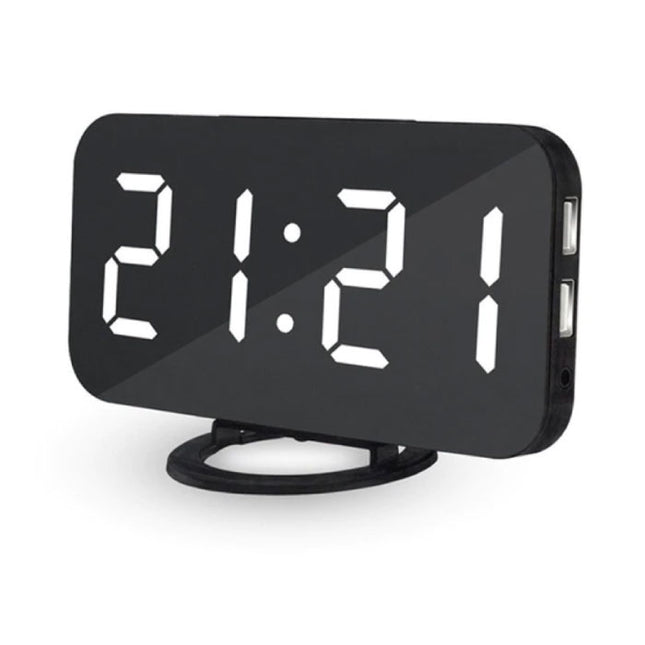 Multifunctionele Digitale LED Klok - Wekker Spiegel Alarm  Snooze Helderheid Aanpassing