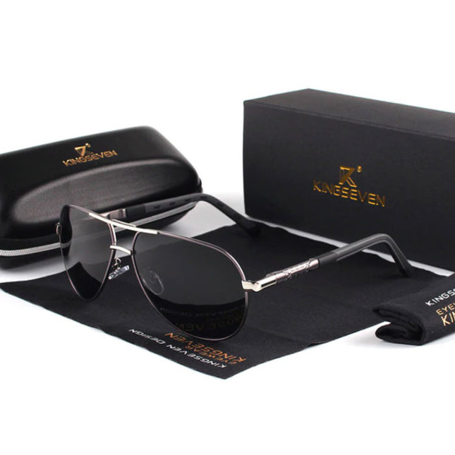 Goldstar Zonnebril - Pilotenbril met UV400 en Polarisatie Filter voor Mannen en Vrouwen - Grijs